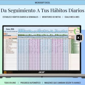 Habit Tracker Excel – Control mensual de hábitos