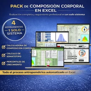 Pack Profesional de Composición Corporal y Antropometría en Excel